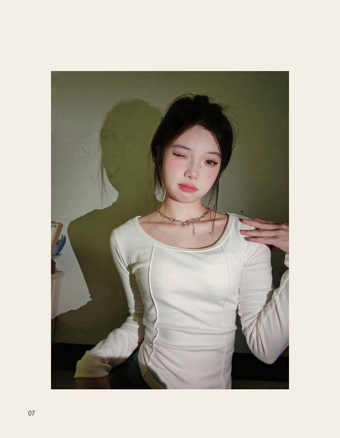 Soft portrait in a pale top