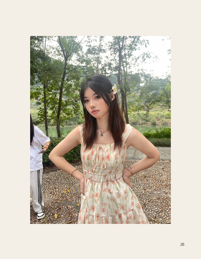 Floral portrait outdoors