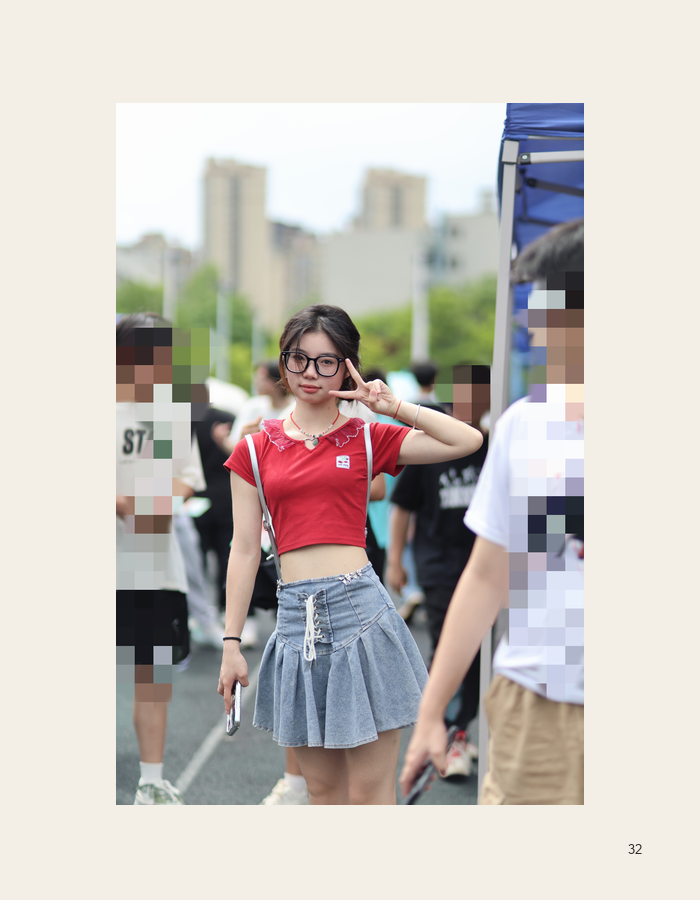 Red sporty street portrait
